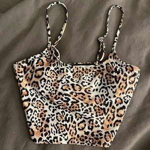 SHEIN All Over Graphic Tankini Top